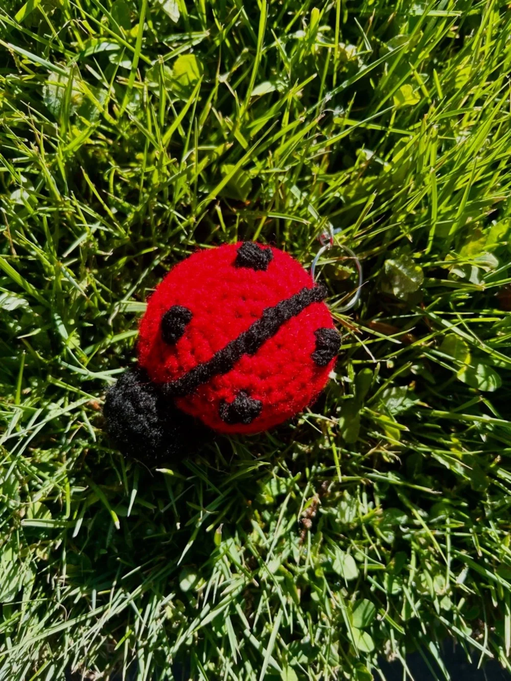 3/$20 Hand Crocheted Lucky Little Ladybug Keychain! - Picture 2 of 16
